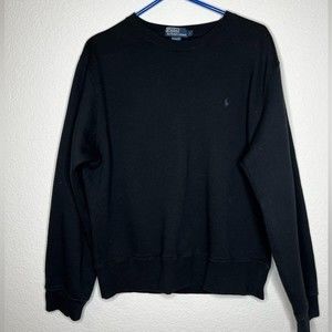 SOLD💥💥💥VINTAGE Polo Ralph Lauren Crewneck Sweatshirt Men Large Black Pony